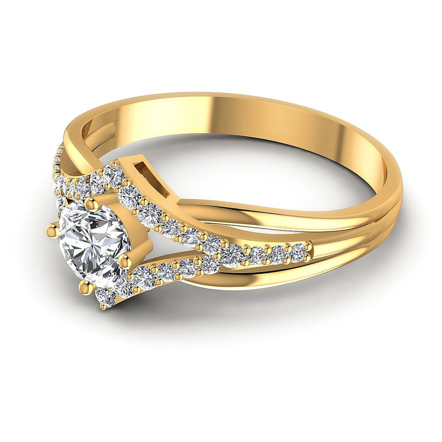 0.65CT Round  Cut Diamonds Engagement Rings