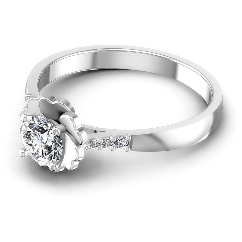 Round Diamonds 0.50CT Engagement Ring in 14KT Rose Gold