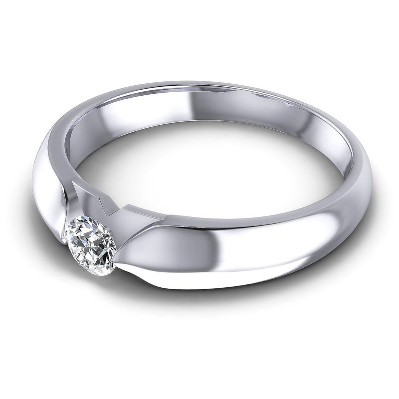 Round Cut Diamonds Mens Ring in 14KT Rose Gold