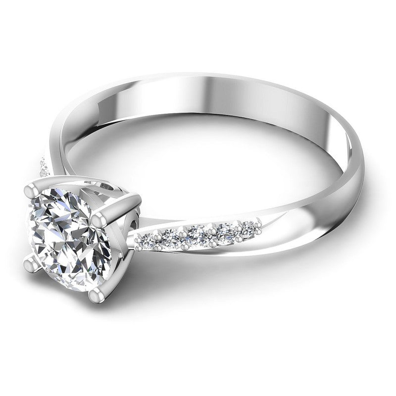 Round Diamonds 0.50CT Engagement Ring in 14KT Rose Gold