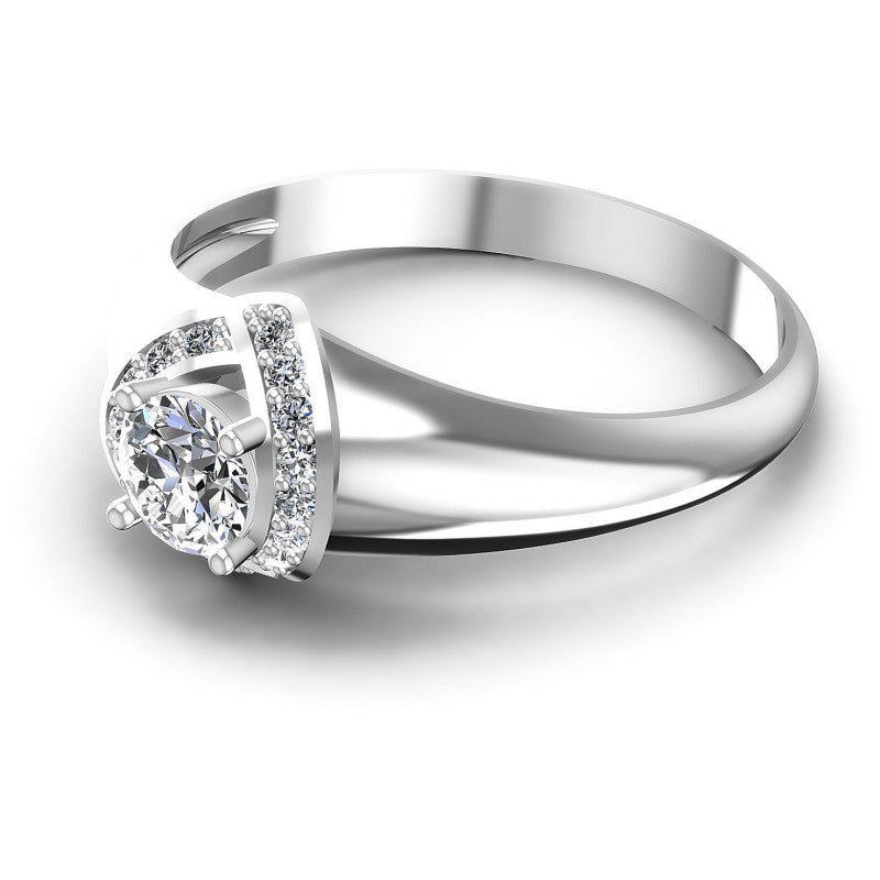 Round Diamonds 0.50CT Engagement Ring in 14KT Rose Gold