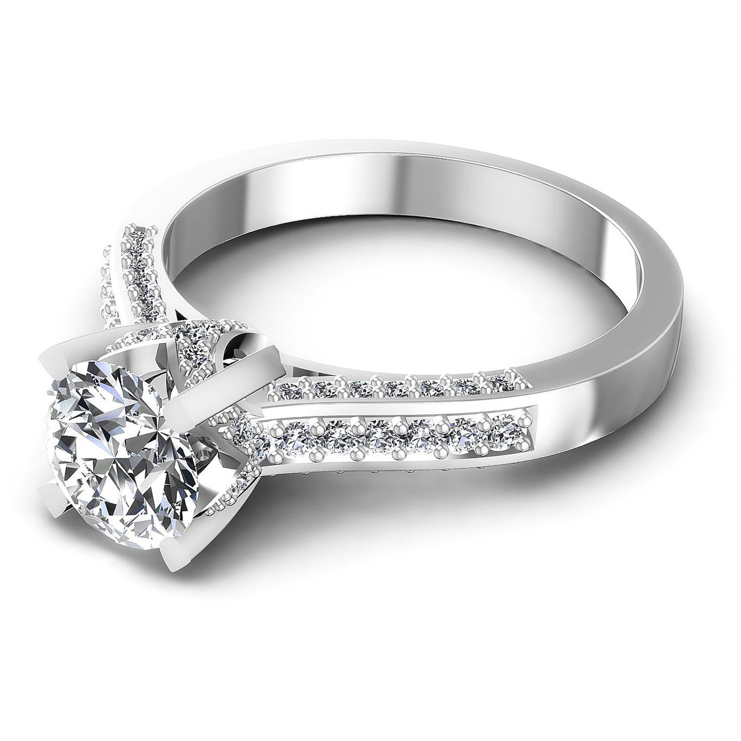 0.75CT Round  Cut Diamonds Engagement Rings