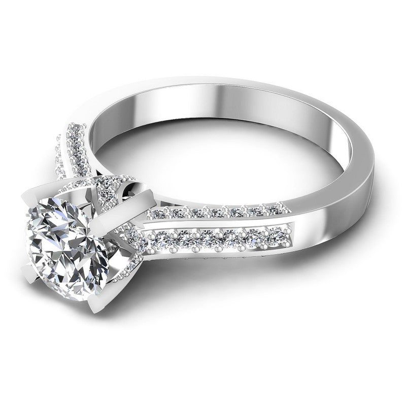Round Diamonds 0.75CT Engagement Ring in 14KT Rose Gold