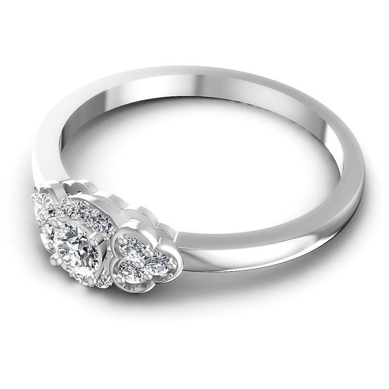 Round Diamonds 0.25CT Fashion Ring in 14KT Rose Gold