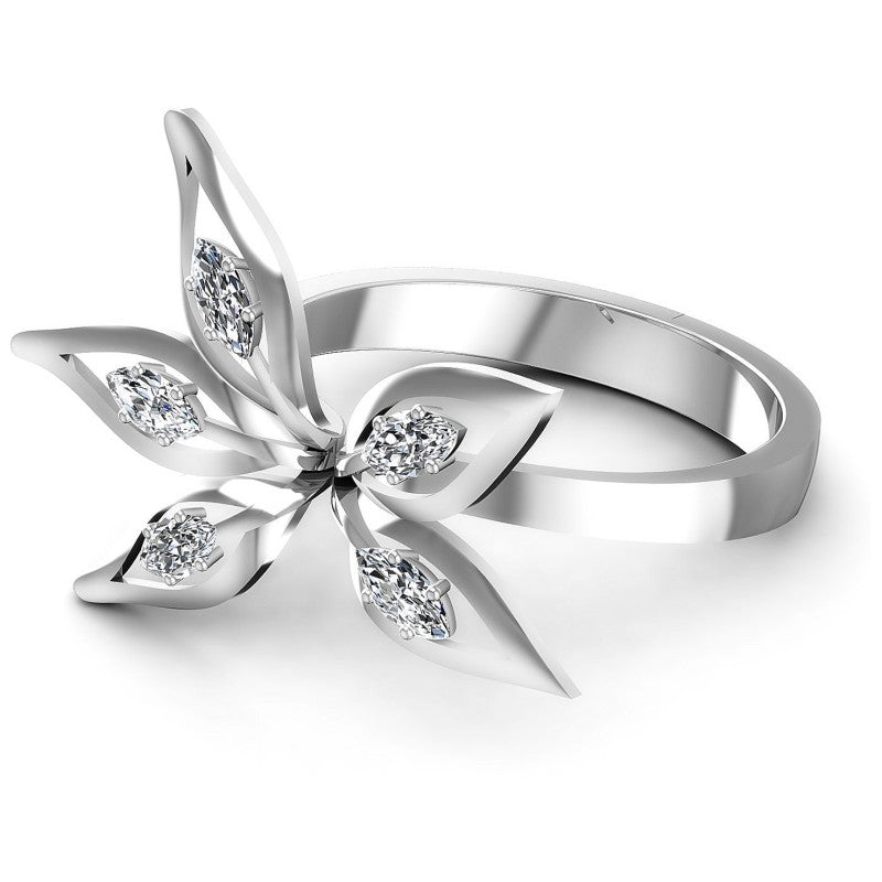 Marquise Diamonds 0.30CT Fashion Ring in 14KT Rose Gold