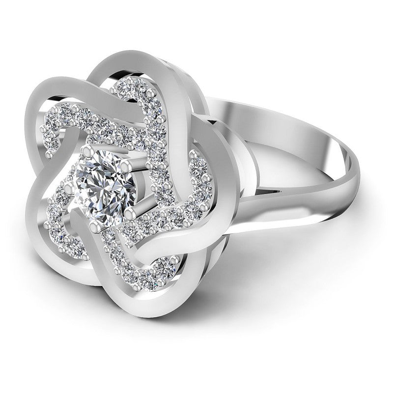 Round Diamonds 0.75CT Engagement Ring in 14KT Rose Gold