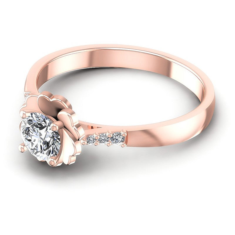 Round Diamonds 0.50CT Engagement Ring in 18KT Rose Gold