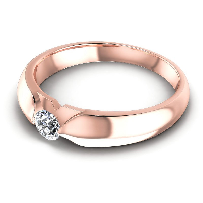 Round Cut Diamonds Mens Ring in 18KT Rose Gold