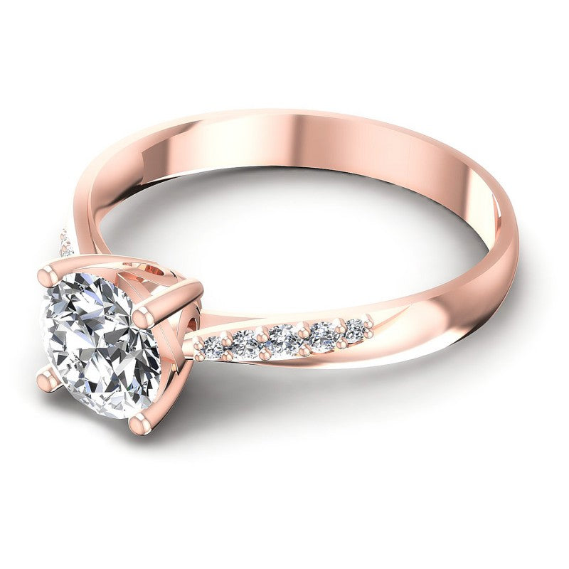 Round Diamonds 0.50CT Engagement Ring in 18KT Rose Gold