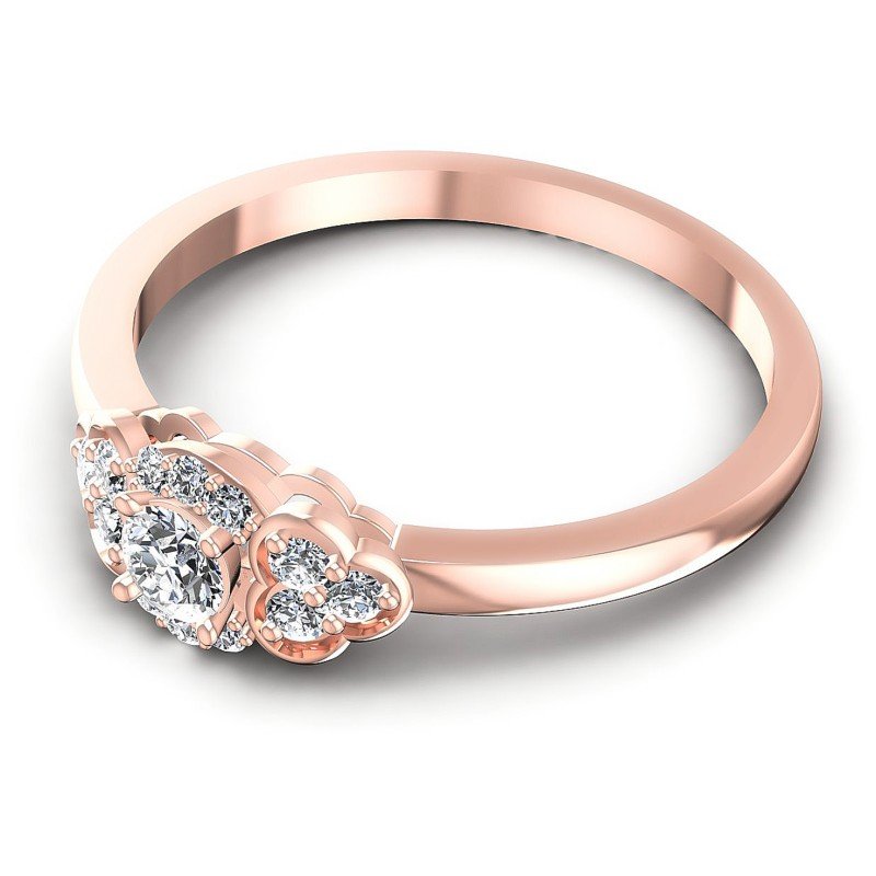 Round Diamonds 0.25CT Fashion Ring in 18KT Rose Gold
