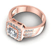 Round Diamonds 0.80CT Halo Ring in 18KT Rose Gold
