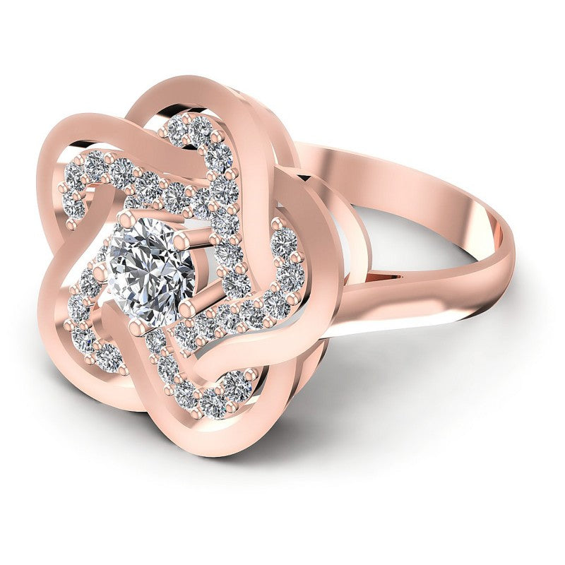 Round Diamonds 0.75CT Engagement Ring in 18KT Rose Gold