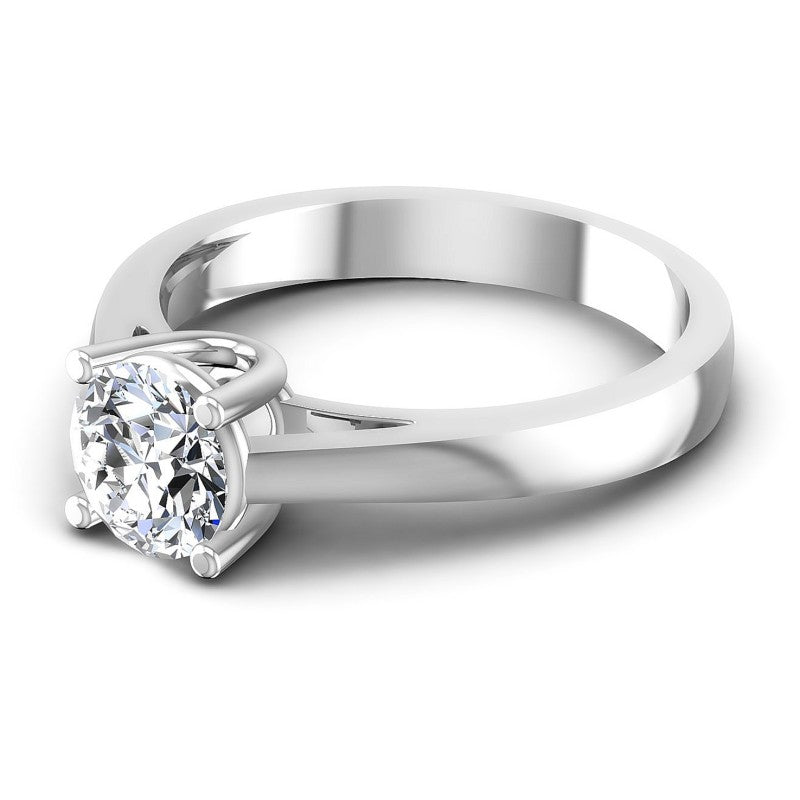 Round Diamonds 0.35CT Solitaire Ring in 14KT Rose Gold