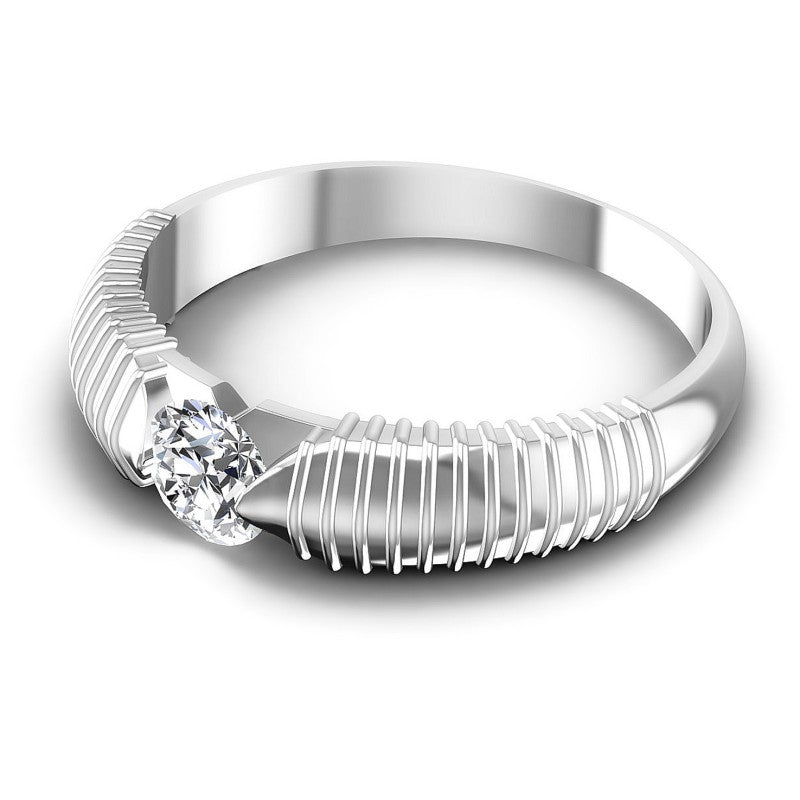 Round Cut Diamonds Solitaire Ring in 14KT Rose Gold