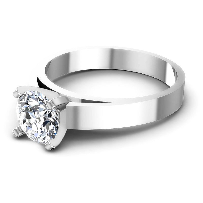 Round Diamonds 0.35CT Solitaire Ring in 14KT Rose Gold