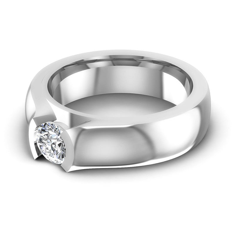 Round Diamonds 0.35CT Solitaire Ring in 14KT Rose Gold