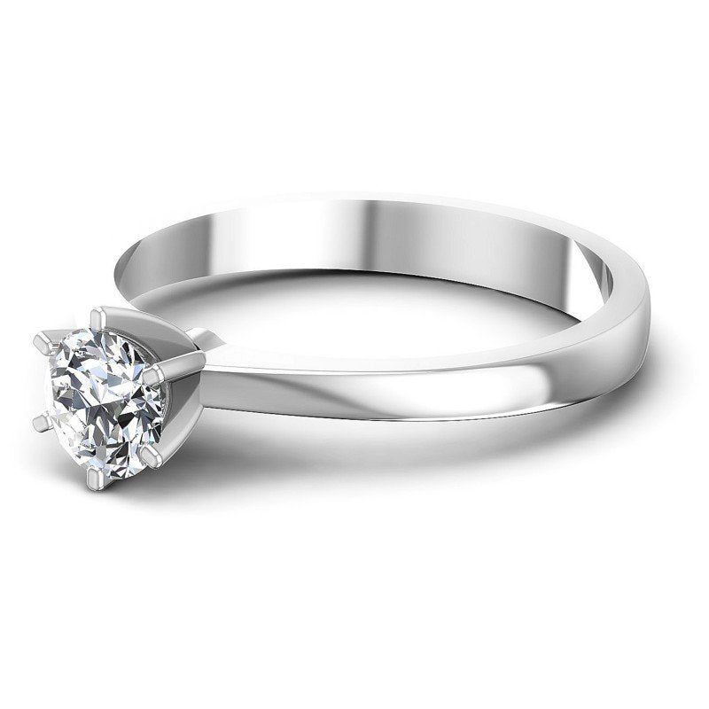 Round Diamonds 0.35CT Solitaire Ring in 14KT Rose Gold