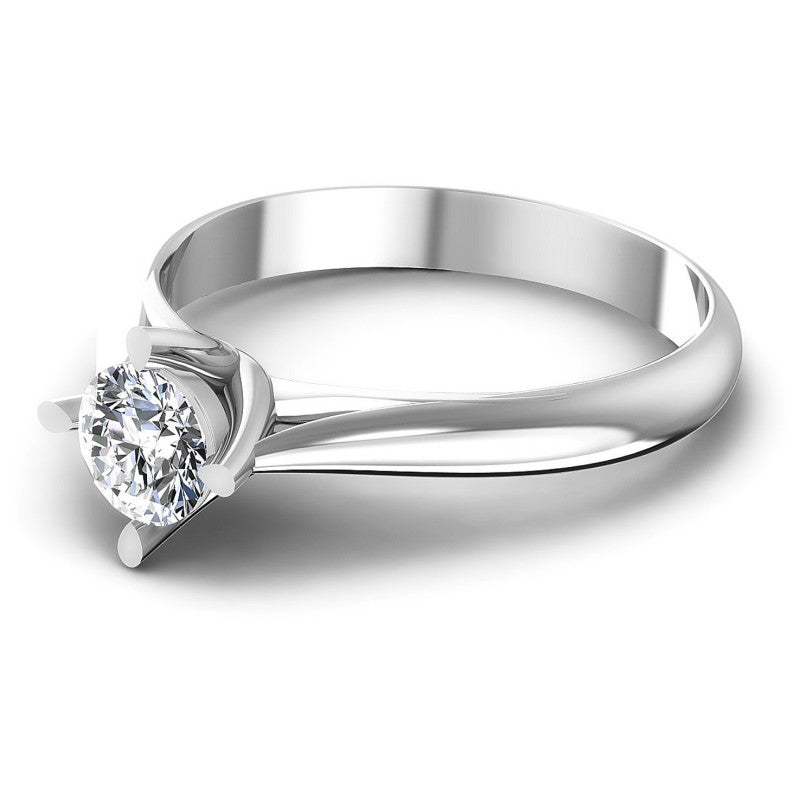 Round Diamonds 0.35CT Solitaire Ring in 14KT Rose Gold