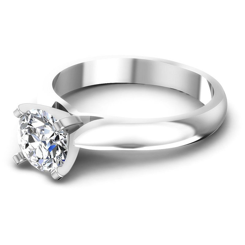Round Diamonds 0.35CT Solitaire Ring in 14KT Rose Gold