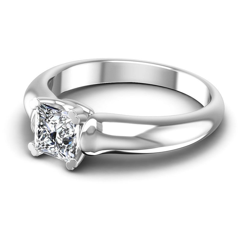 Princess Diamonds 0.35CT Solitaire Ring in 14KT Rose Gold