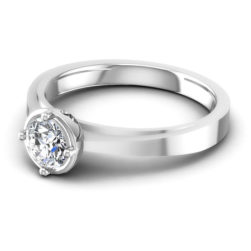 Round Diamonds 0.35CT Solitaire Ring in 14KT Rose Gold
