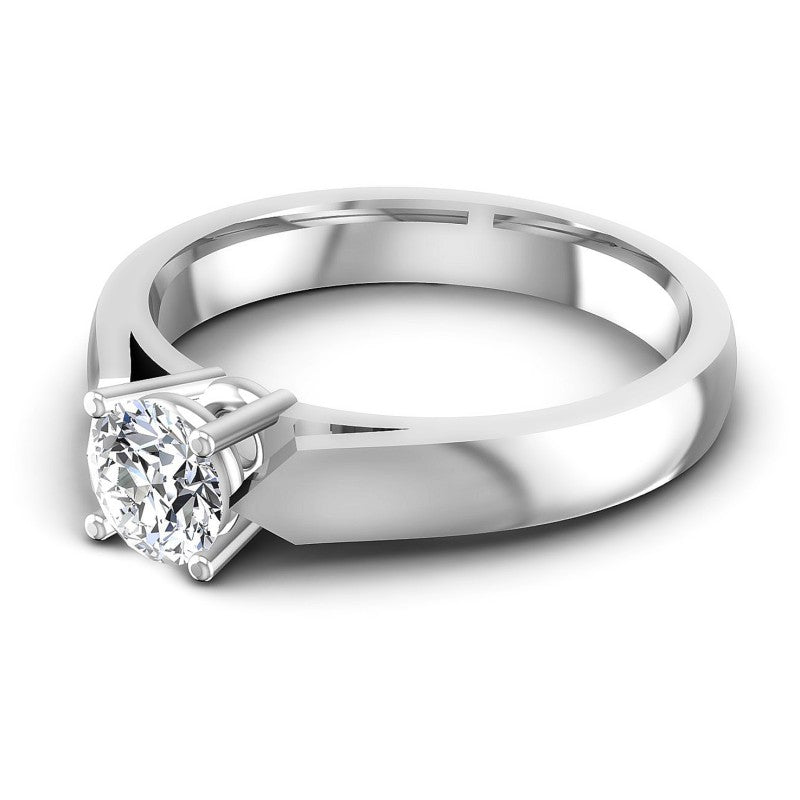 Round Diamonds 0.35CT Solitaire Ring in 14KT Rose Gold