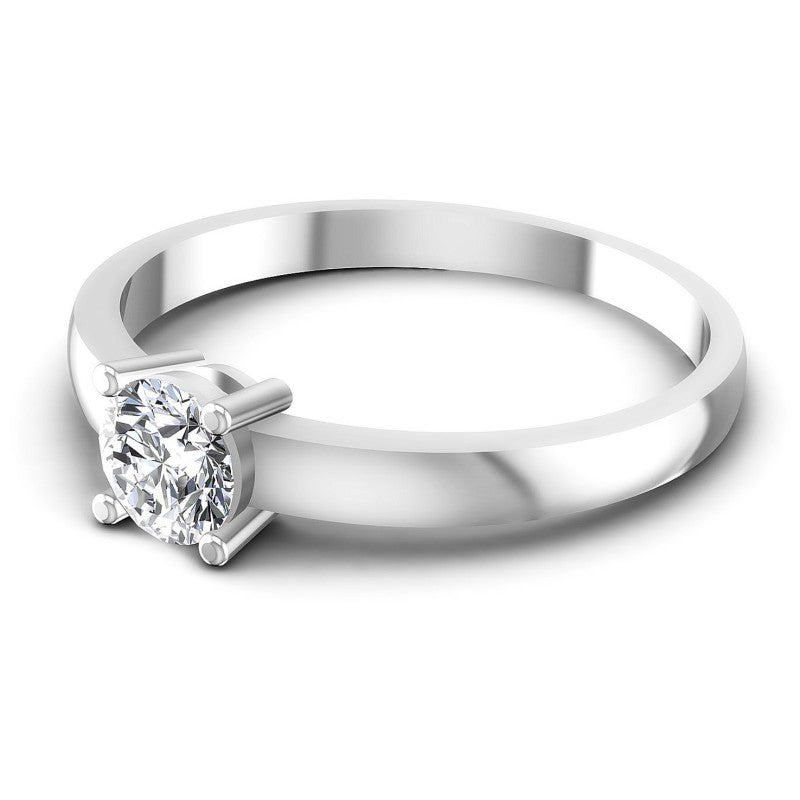 Round Diamonds 0.35CT Solitaire Ring in 14KT Rose Gold