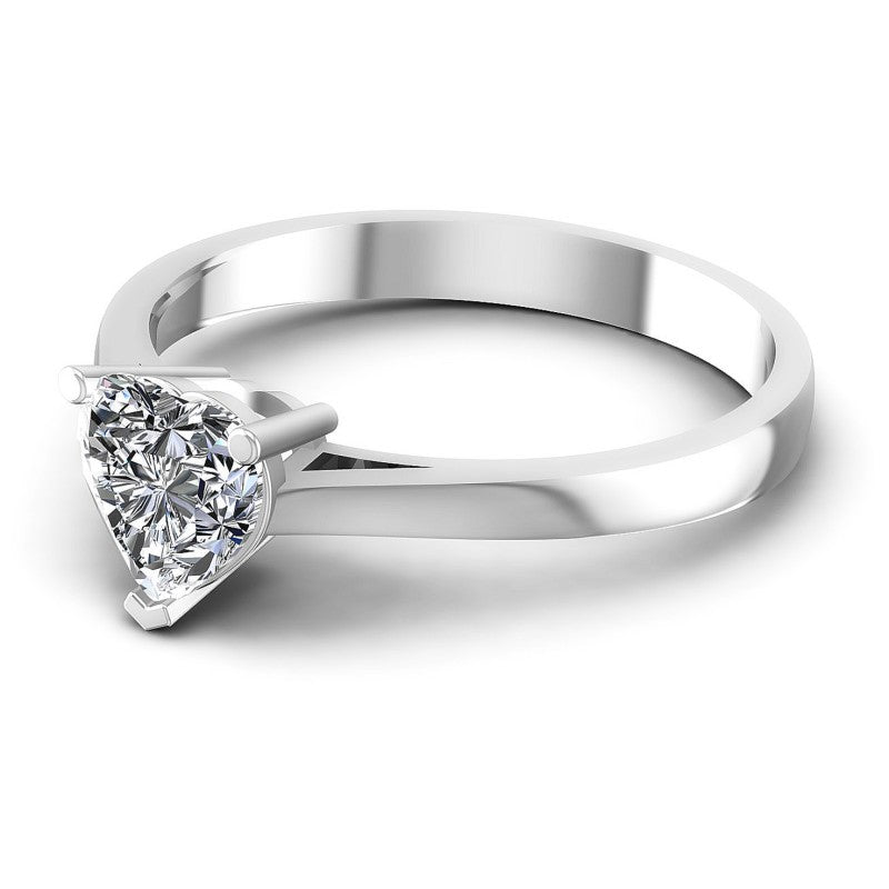 Heart Diamonds 0.35CT Solitaire Ring in 14KT Rose Gold
