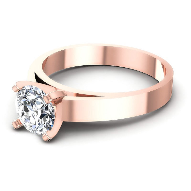 Round Diamonds 0.35CT Solitaire Ring in 18KT Rose Gold