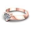 Heart Diamonds 0.35CT Solitaire Ring in 18KT Rose Gold