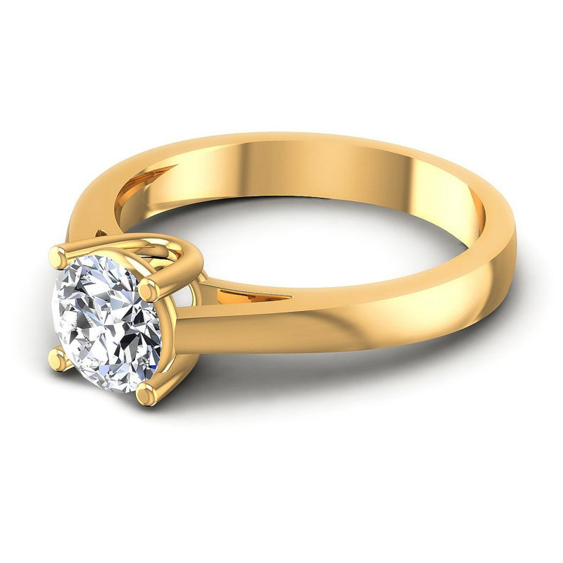 Round Diamonds 0.35CT Solitaire Ring in 14KT Rose Gold