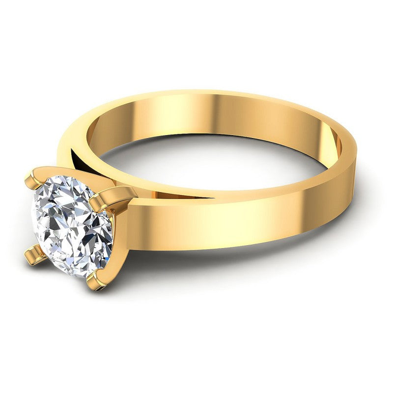 Round Diamonds 0.35CT Solitaire Ring in 14KT Rose Gold