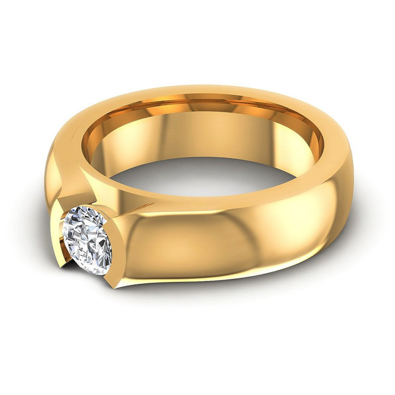 Round Diamonds 0.35CT Solitaire Ring in 14KT Rose Gold