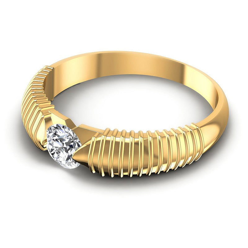 Round Cut Diamonds Solitaire Ring in 14KT Rose Gold