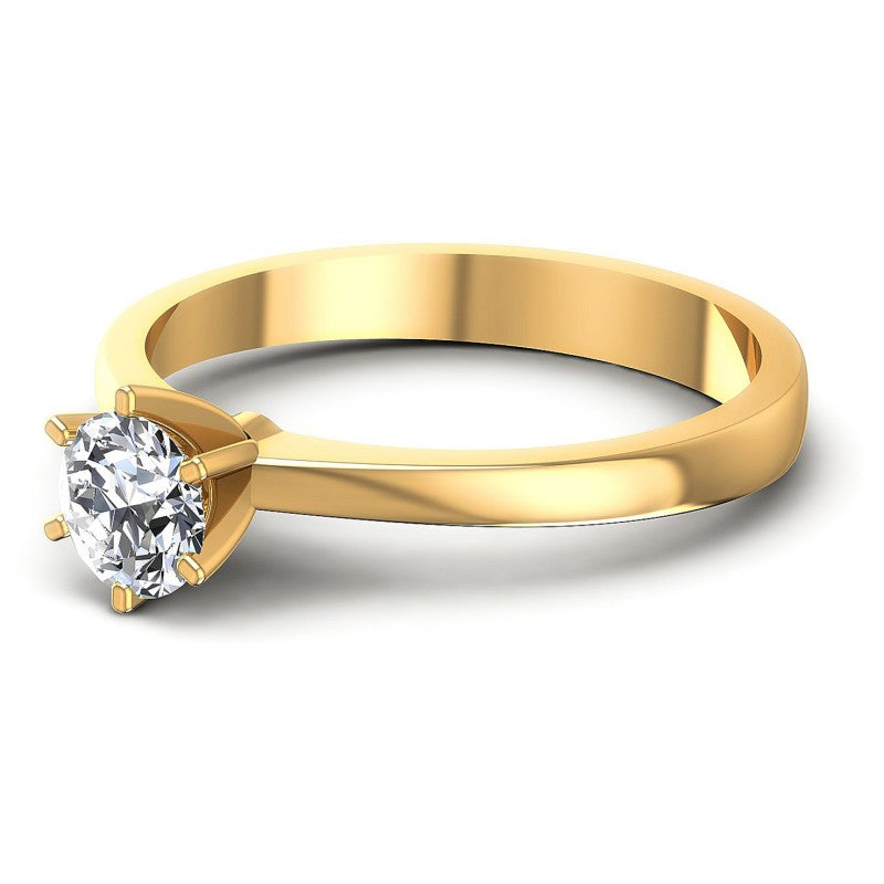 Round Diamonds 0.35CT Solitaire Ring in 14KT Rose Gold