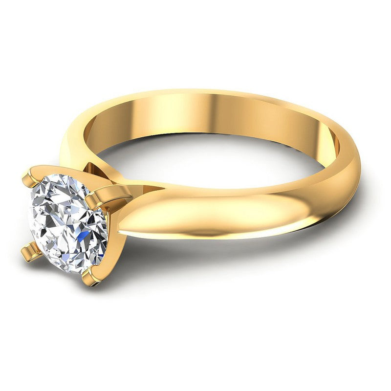 Round Diamonds 0.35CT Solitaire Ring in 14KT Rose Gold
