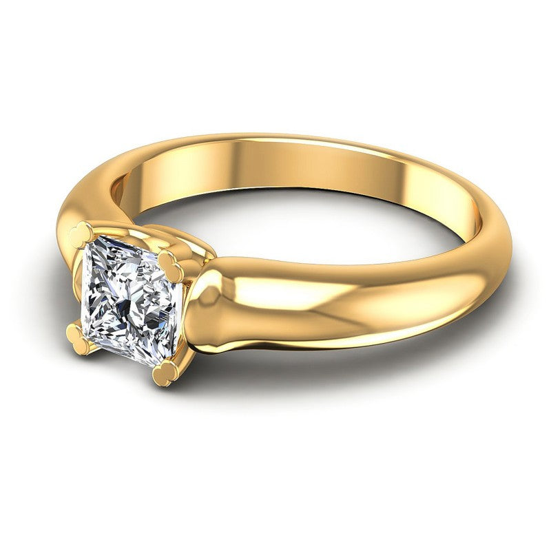 Princess Diamonds 0.35CT Solitaire Ring in 14KT Rose Gold