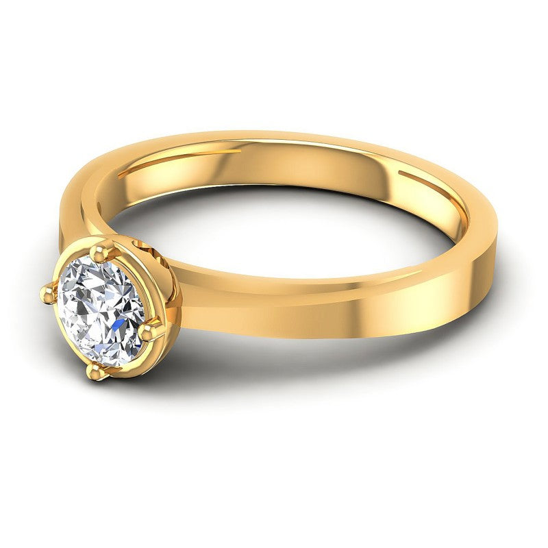 Round Diamonds 0.35CT Solitaire Ring in 14KT Rose Gold