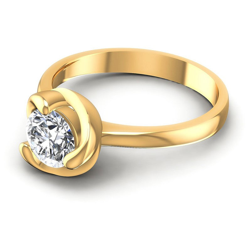 Round Diamonds 0.35CT Solitaire Ring in 14KT Rose Gold