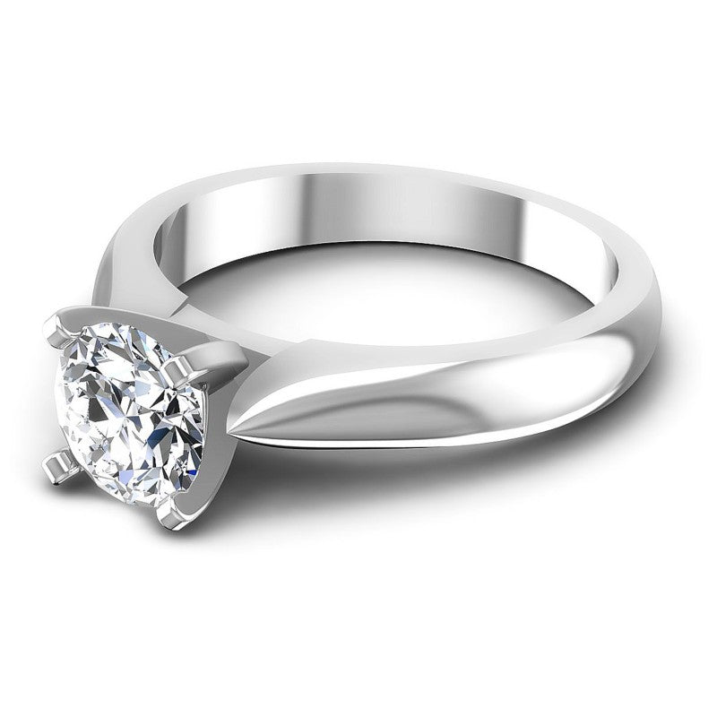 Round Diamonds 0.35CT Solitaire Ring in 14KT Rose Gold