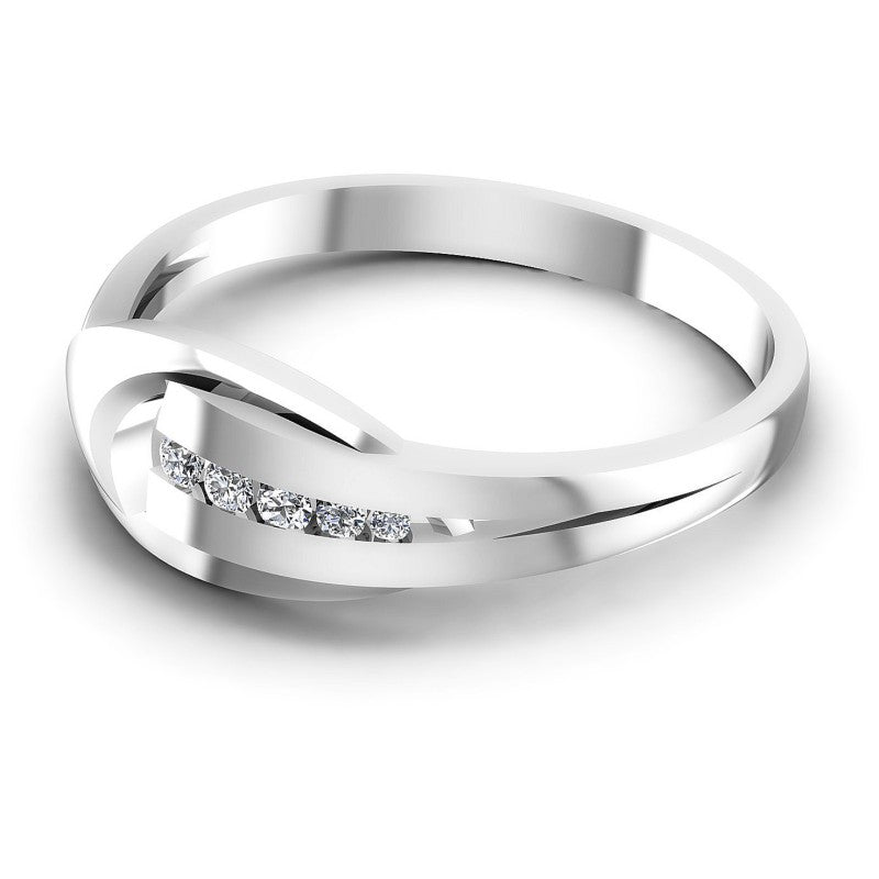 Exquisite Round Diamonds 0.15CT Diamonds Wedding Band