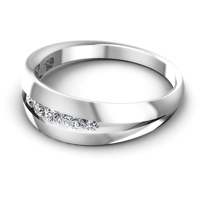 Round Diamonds 0.35CT Diamonds Wedding Band in 14KT Rose Gold