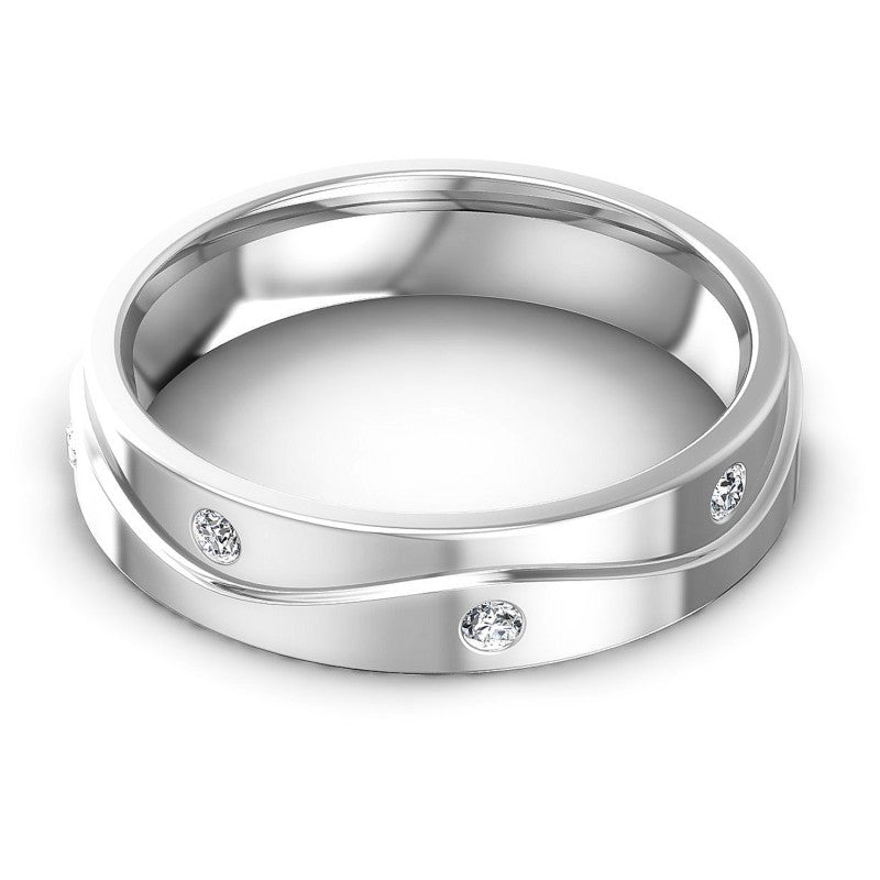 Round Diamonds 0.25CT Diamonds Wedding Band in 14KT Rose Gold