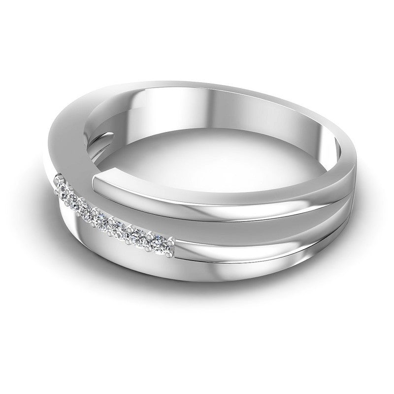 Embellished Round Diamonds 0.10CT Diamonds Wedding Band