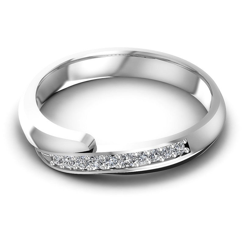 Round Diamonds 0.25CT Diamonds Wedding Band in 14KT Rose Gold