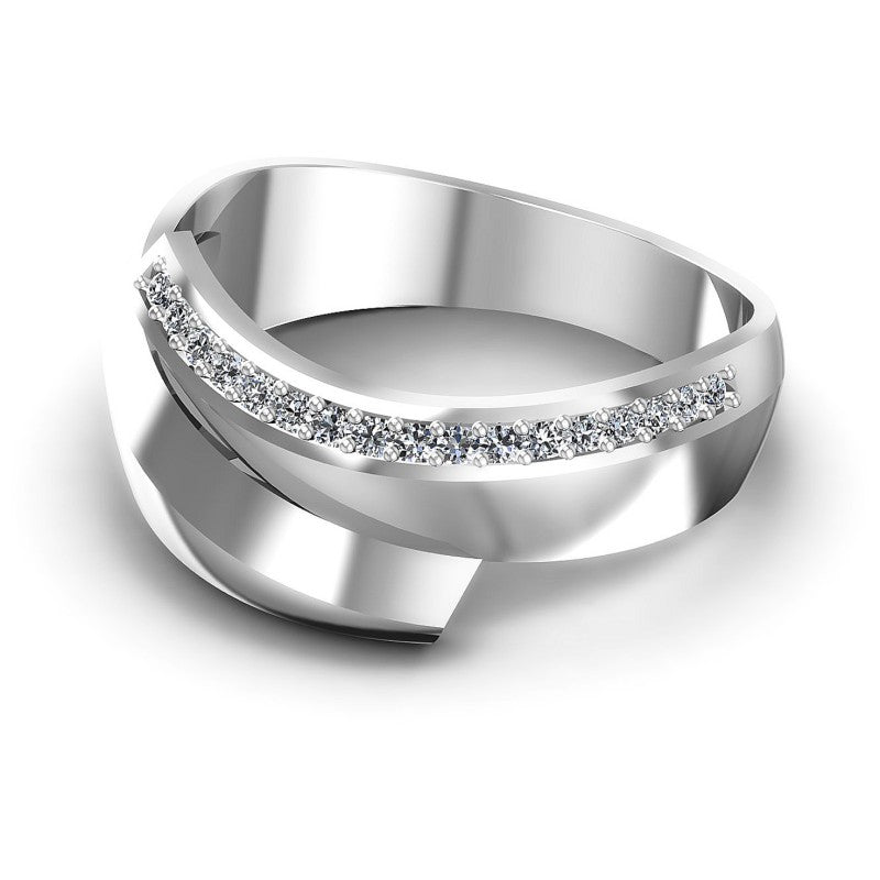 Elegant Round Diamonds 0.15CT Diamonds Wedding Band
