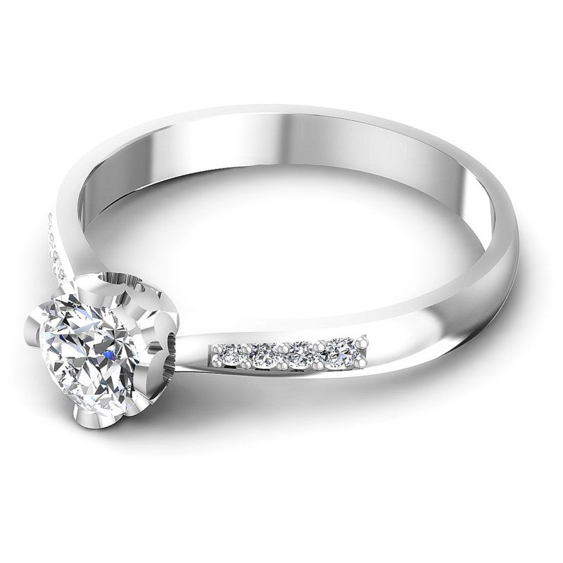 Round Diamonds 0.50CT Engagement Ring in 14KT Rose Gold