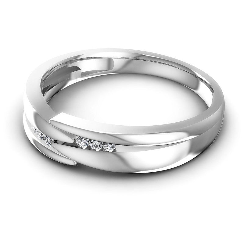 Embellished Round Diamonds 0.15CT Diamonds Wedding Band