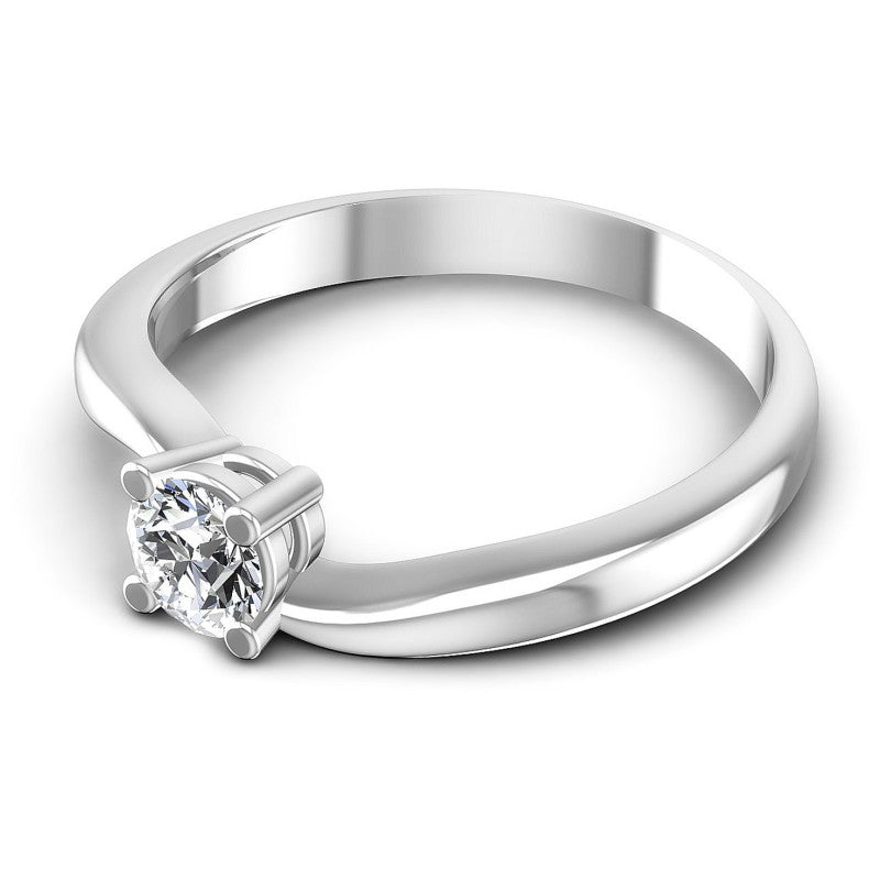 Round Diamonds 0.35CT Solitaire Ring in 14KT Rose Gold