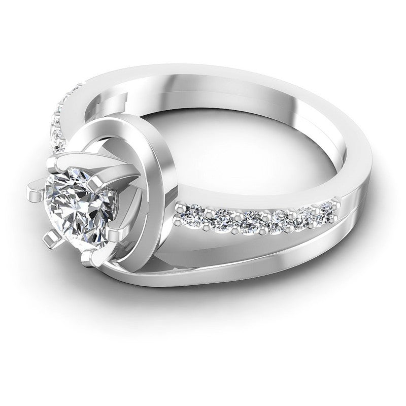 Round Diamonds 0.60CT Engagement Ring in 14KT Rose Gold